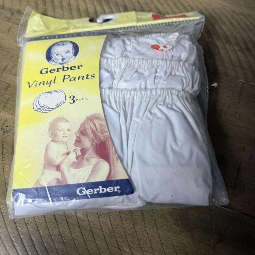 Vintage Gerber Vinyl Pants Underwear‎ Toddler 3 Pack Size Large Brand New